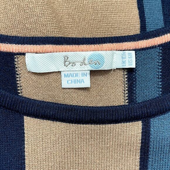 Boden Beatrice Color Block Striped Knit Sweater Dress Size 6R Chic Coquette - Picture 8 of 10